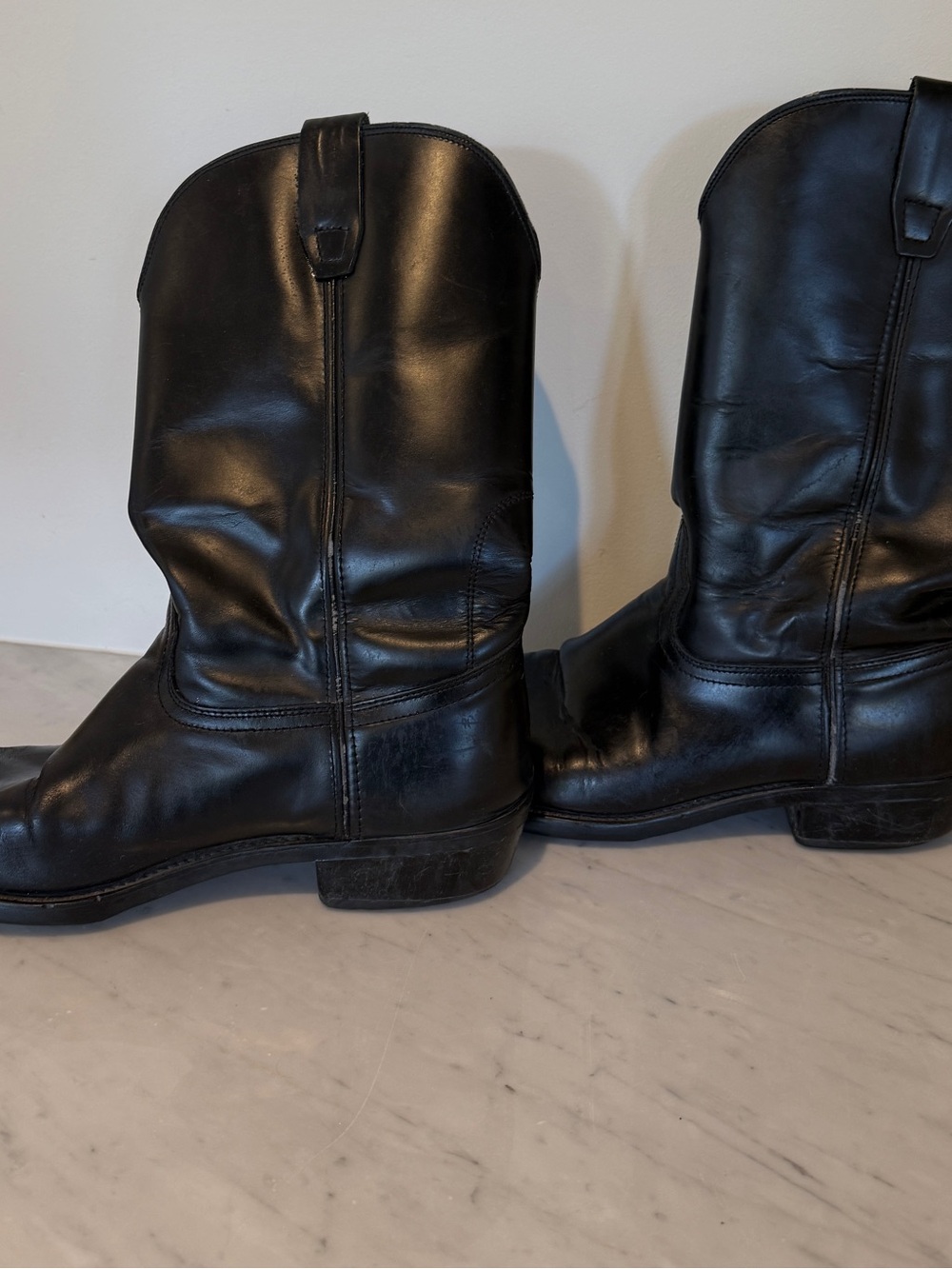 Durango Black Pull-On Western Leather Boots